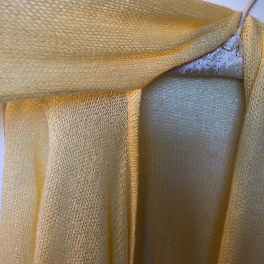 NWOT Michael Kors Yellow Lightweight Waterfall Cardigan • XS - Picture 5 of 9